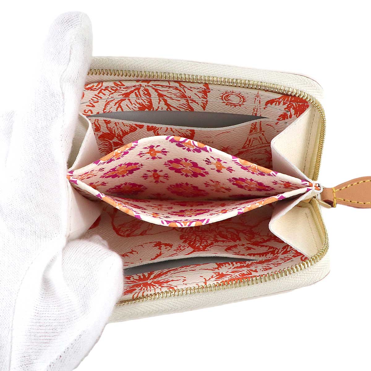 By The Pool Monogram Zippy Coin Purse White Pink M83658