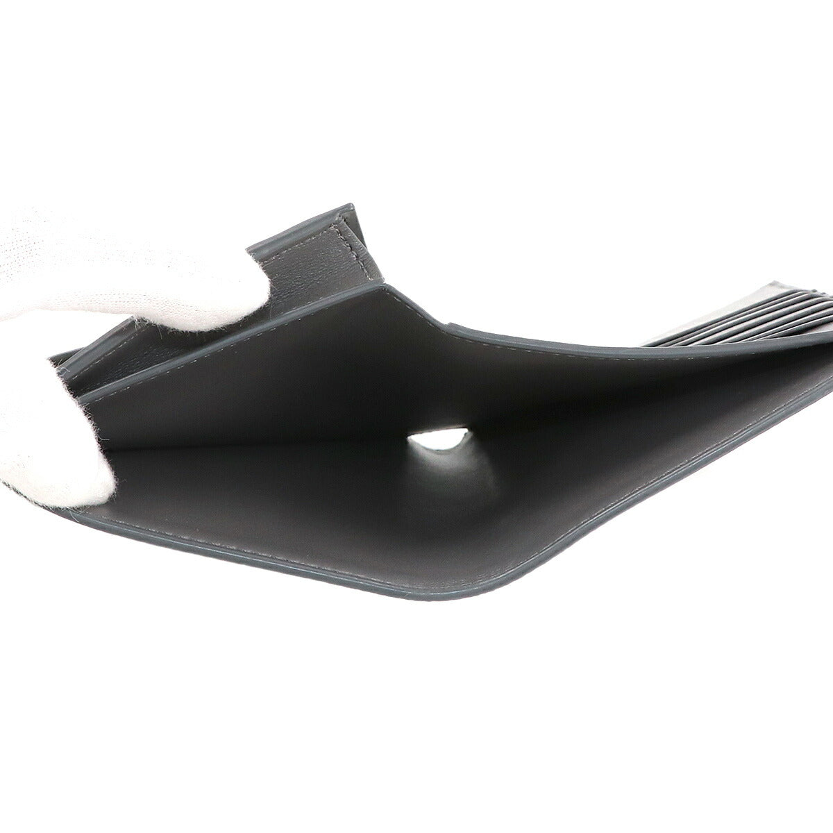 Midium Strap Wallet Leather Gray 10B643BFP Purse