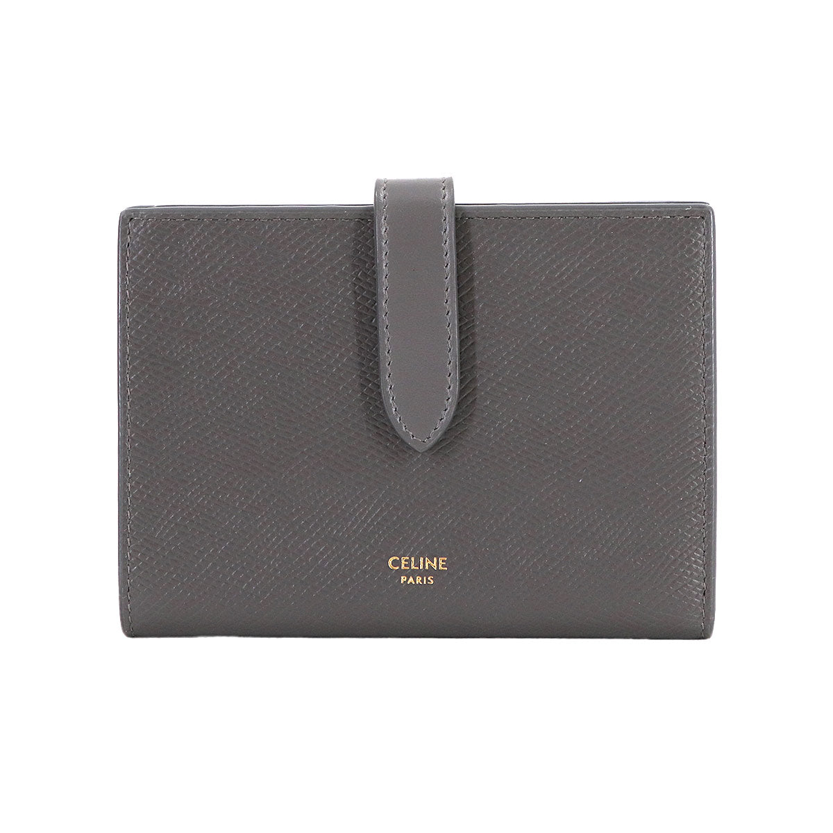 Midium Strap Wallet Leather Gray 10B643BFP Purse