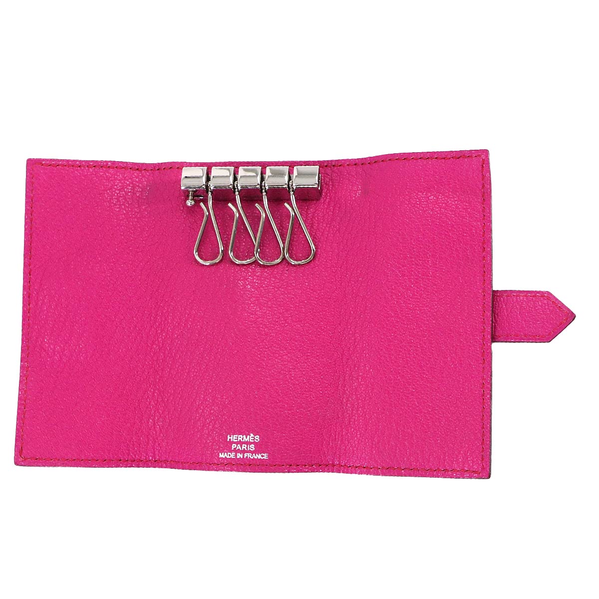 Bearn Four consecutive key case Chevre Rose Shocking Accessory