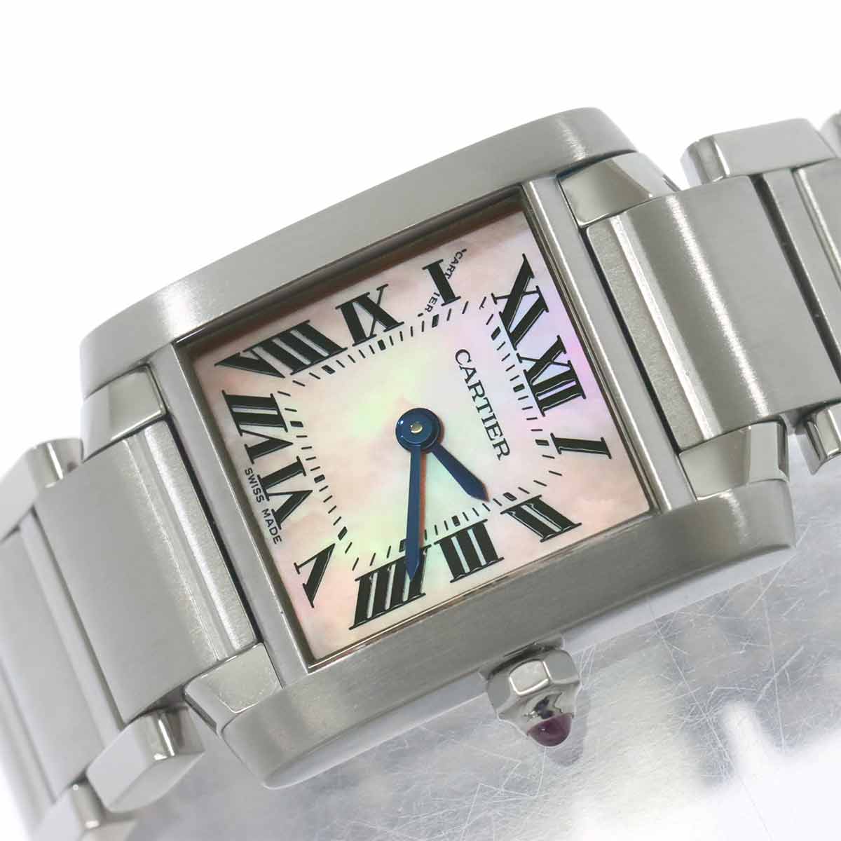 Tank Francaise SM W51028Q3 Quartz Pink Shell Dial Ladies