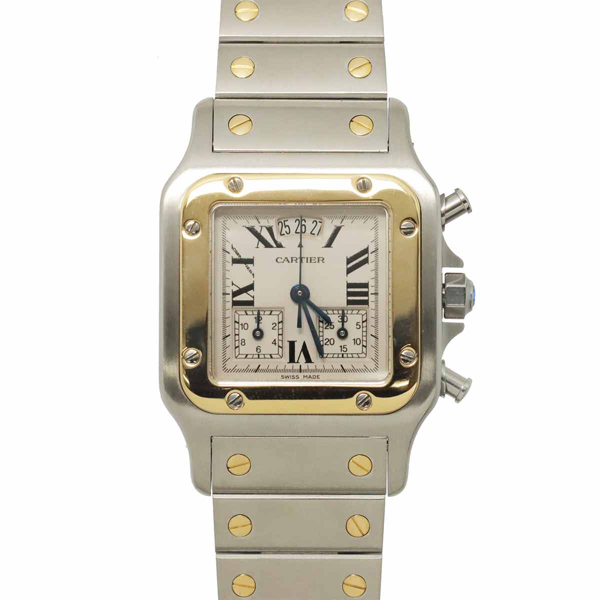 Santos Galbee LM W20042C4 YG Cream Dial Mens Watch