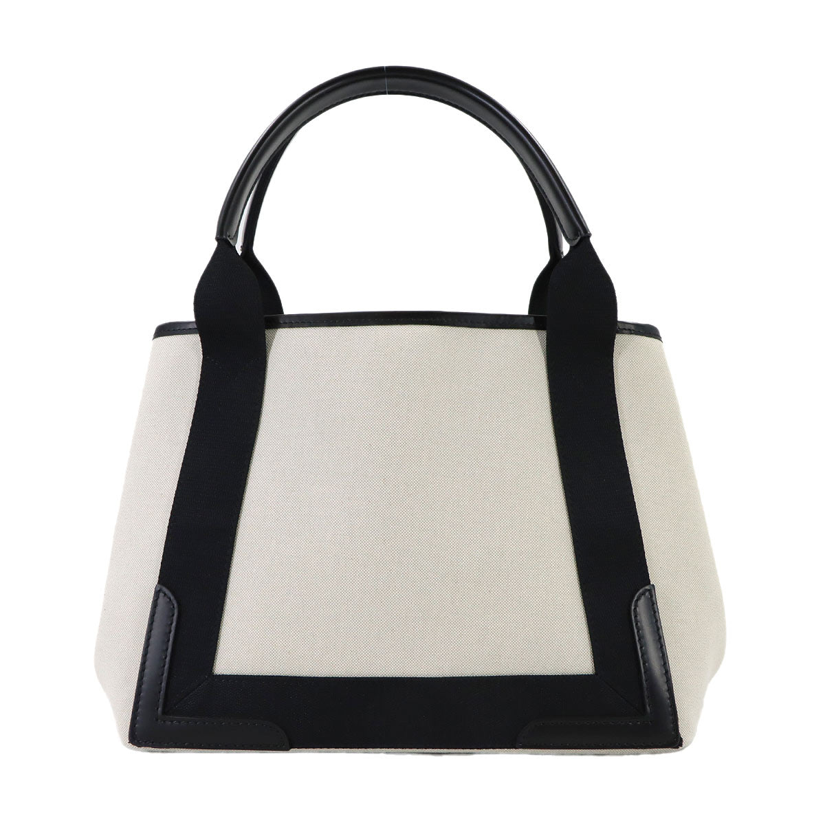 Navy Cabas Small Tote Bag Canvas Leather White Black 339933