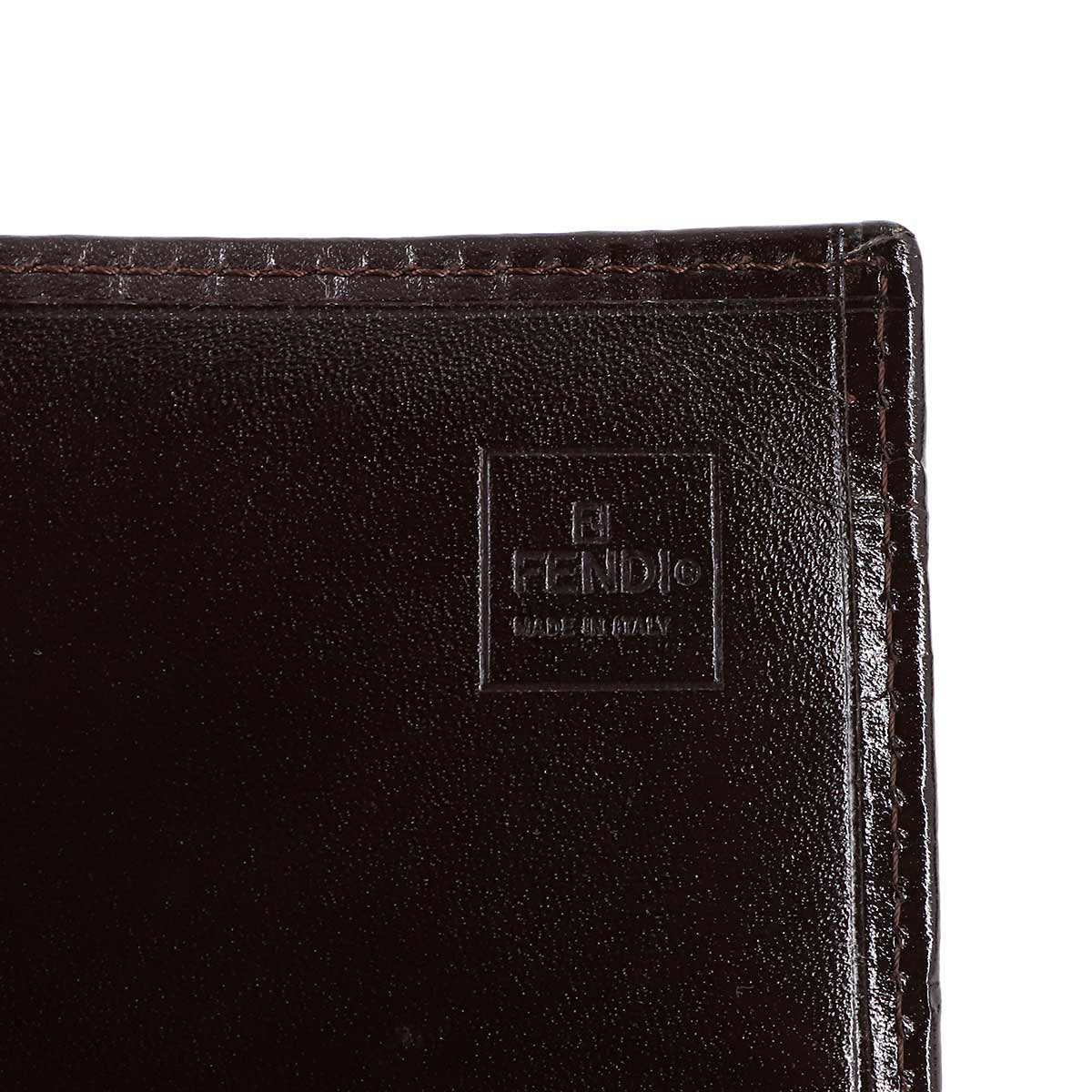 Zucca Long Wallet Canvas Leather Brown 15828 Purse