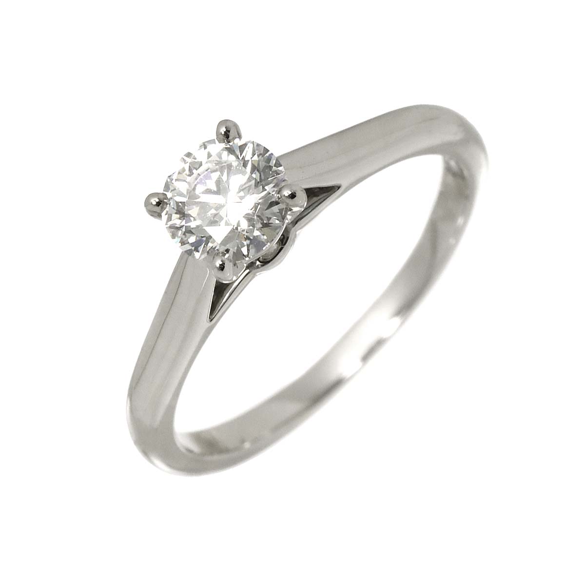 Diamond 0.45ct F/VVS2/3EX Ring Pt Platinum size47 4(US)
