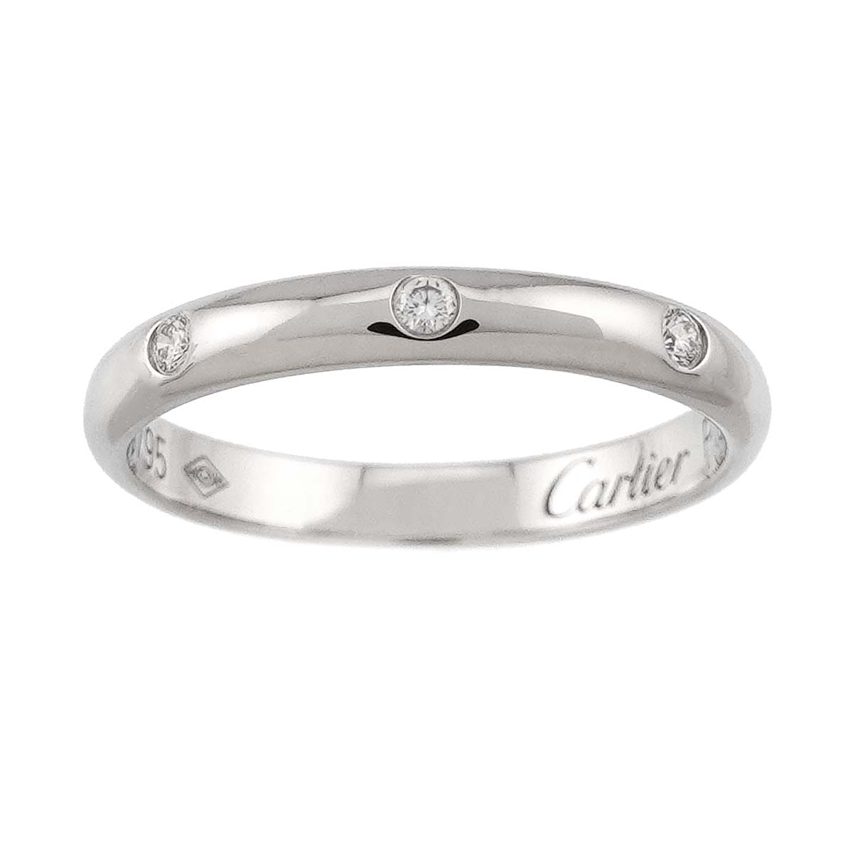 1895 Classic Diamond 3P Ring Pt Platinum size47 4(US)