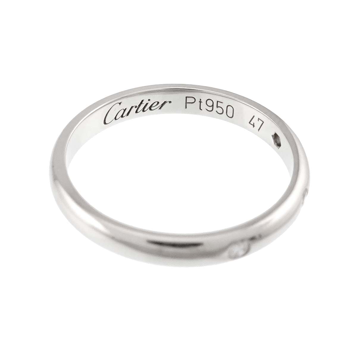 1895 Classic Diamond 3P Ring Pt Platinum size47 4(US)