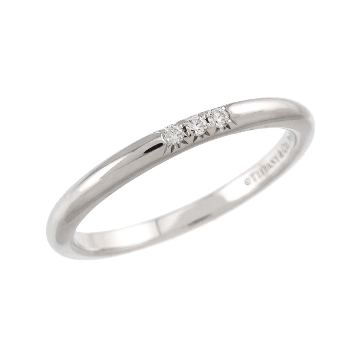 Forever Band Diamond Ring Pt Platinum Size6-6.25(US)