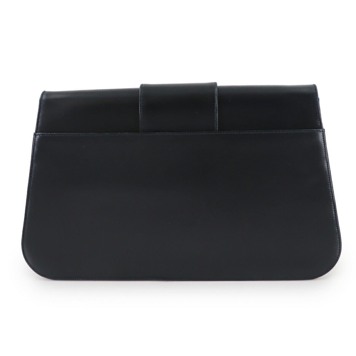 Sapphire Line Chain Shoulder Bag Leather Navy