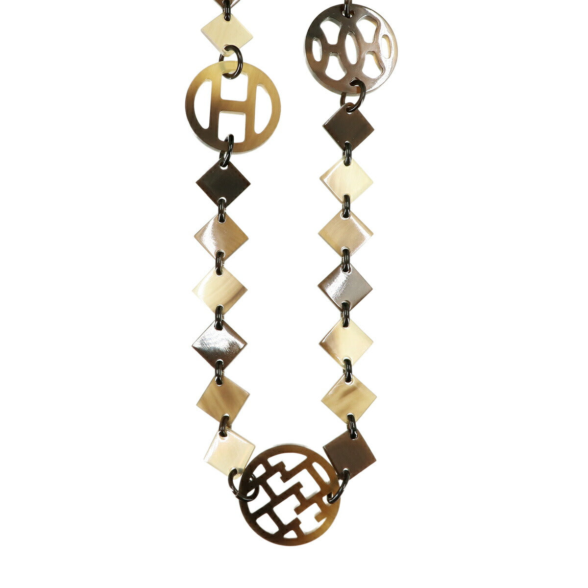 Diva Long Necklace Buffalo Horn Brown Accessory