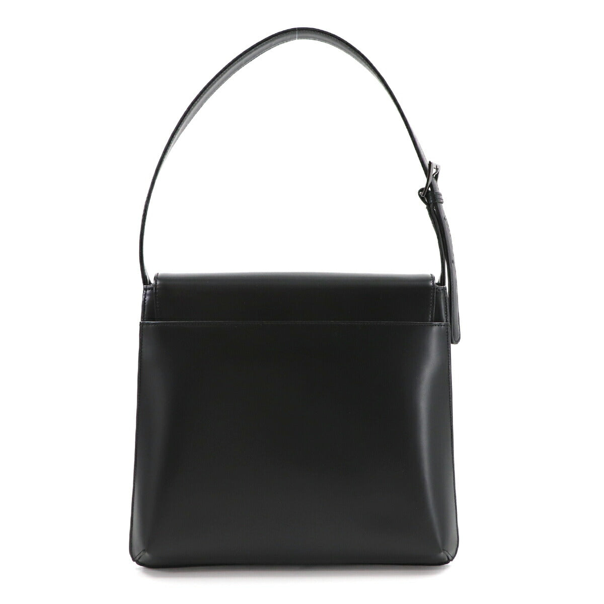 Hand Bag Leather Black Square Purse