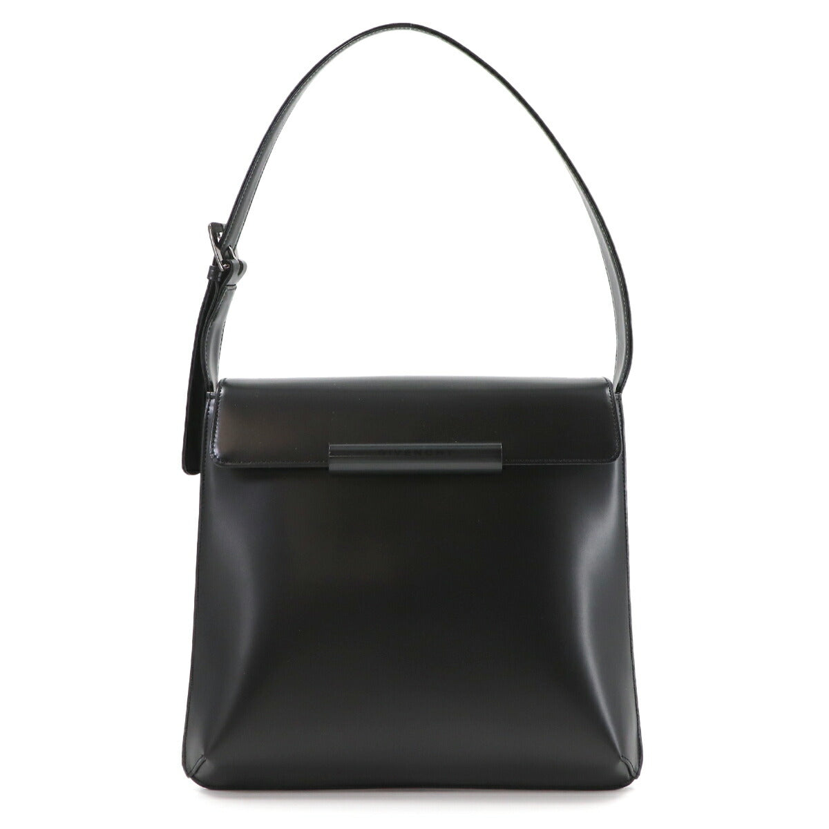 Hand Bag Leather Black Square Purse