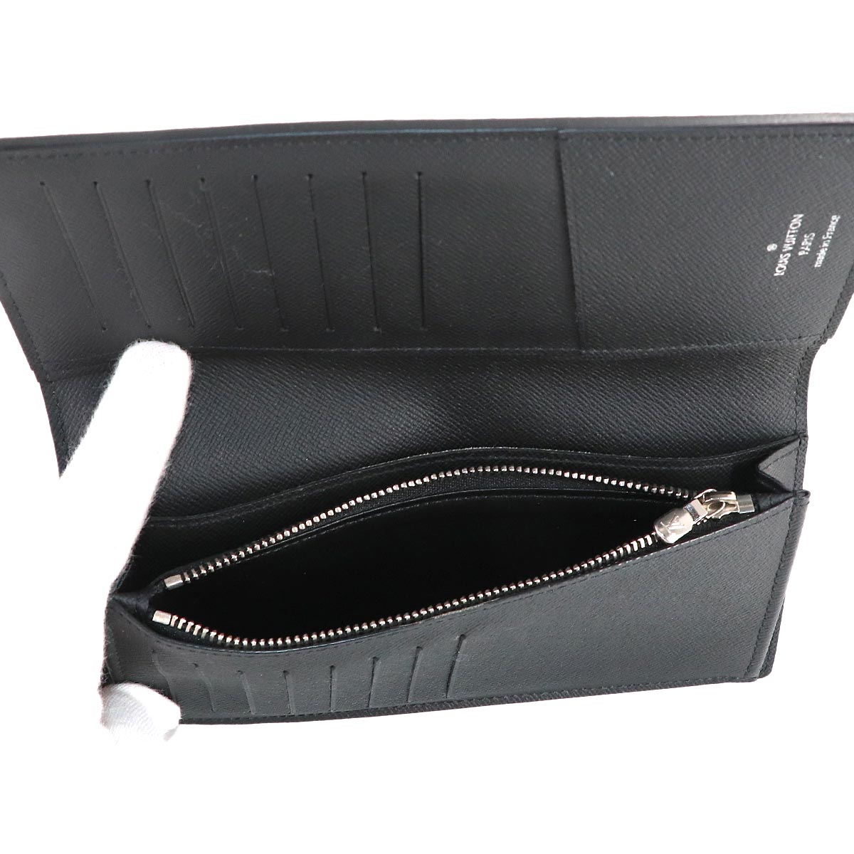 Epi Brazza Wallet Leather Black M60622 Purse