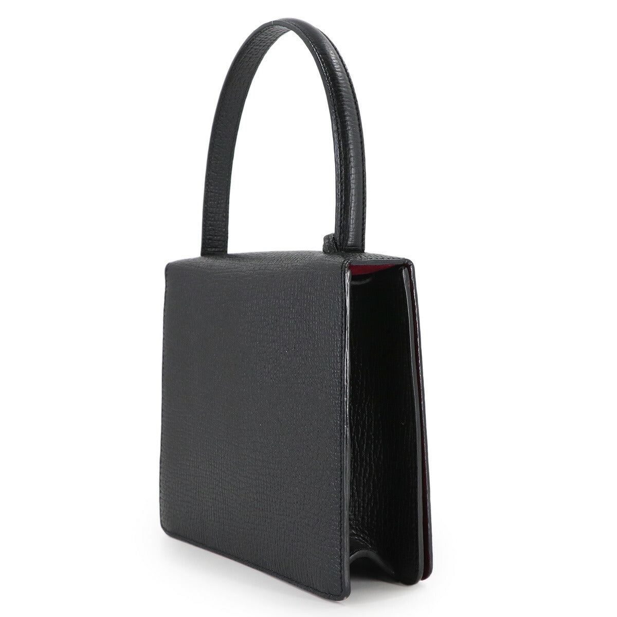 Barcelona Hand Shoulder Bag Leather Black Purse