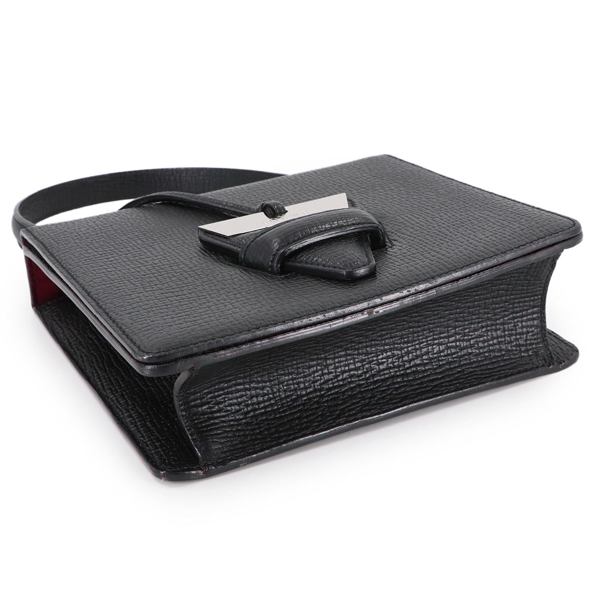 Barcelona Hand Shoulder Bag Leather Black Purse