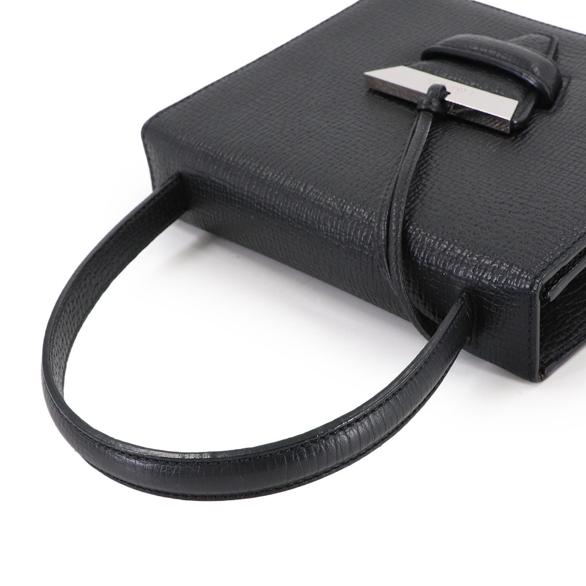 Barcelona Hand Shoulder Bag Leather Black Purse
