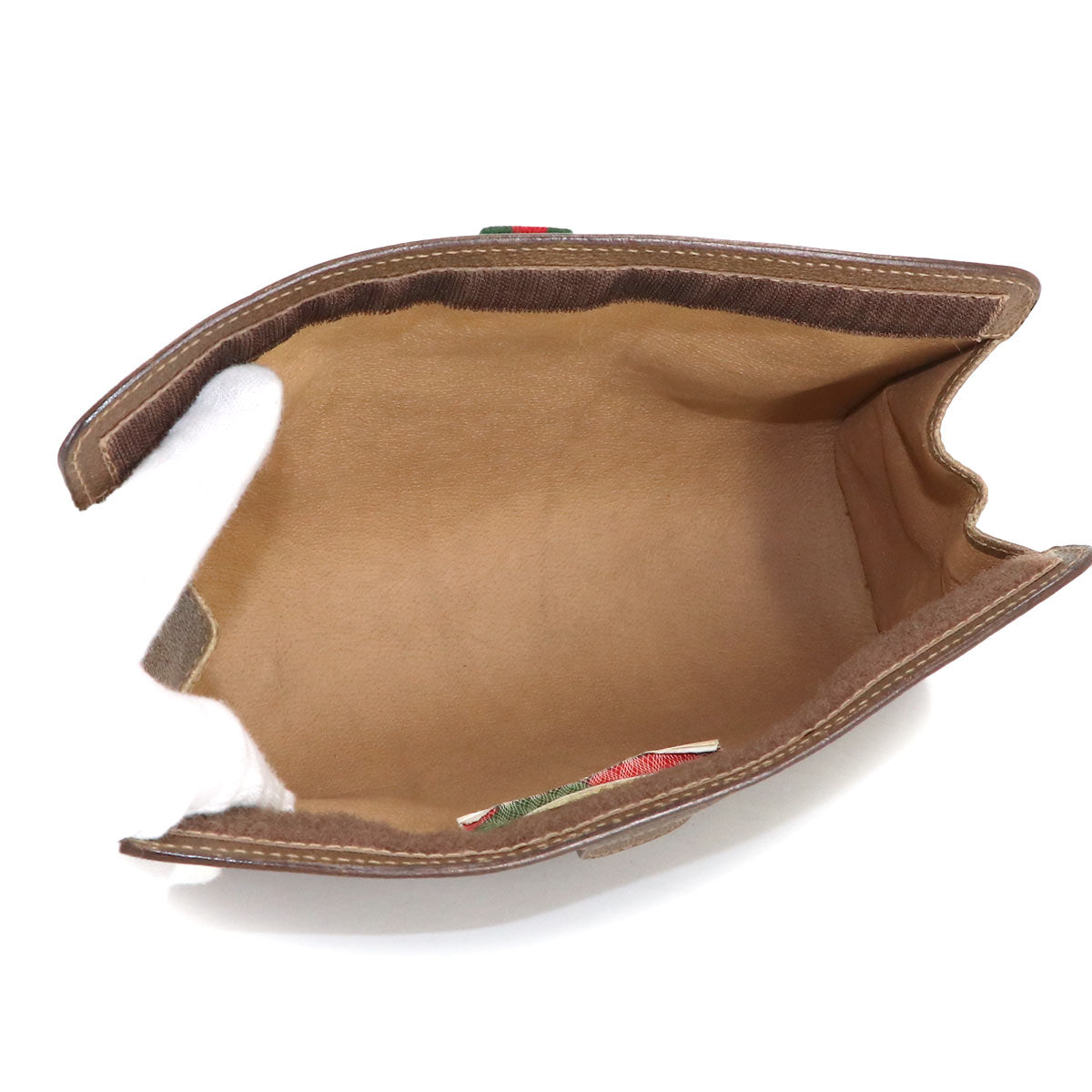 Clutch Bag GG Supreme Beige Brown 89.01.32 Vintage Purse