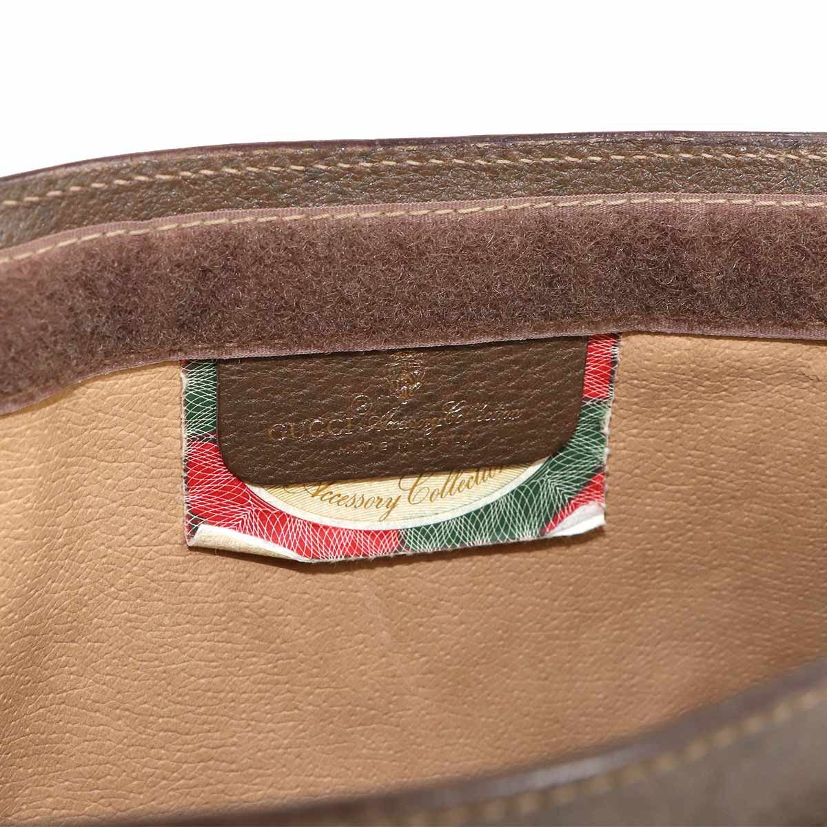 Clutch Bag GG Supreme Beige Brown 89.01.32 Vintage Purse