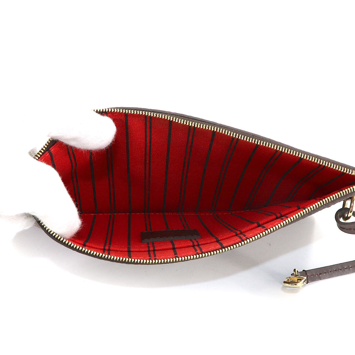 Damier Pouch Ebene Brown Purse