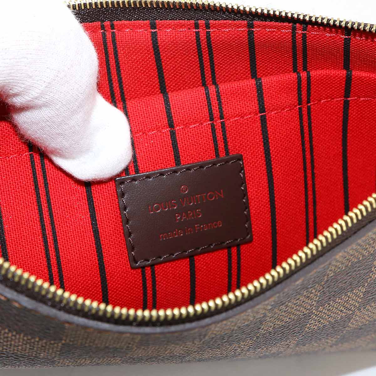 Damier Pouch Ebene Brown Purse