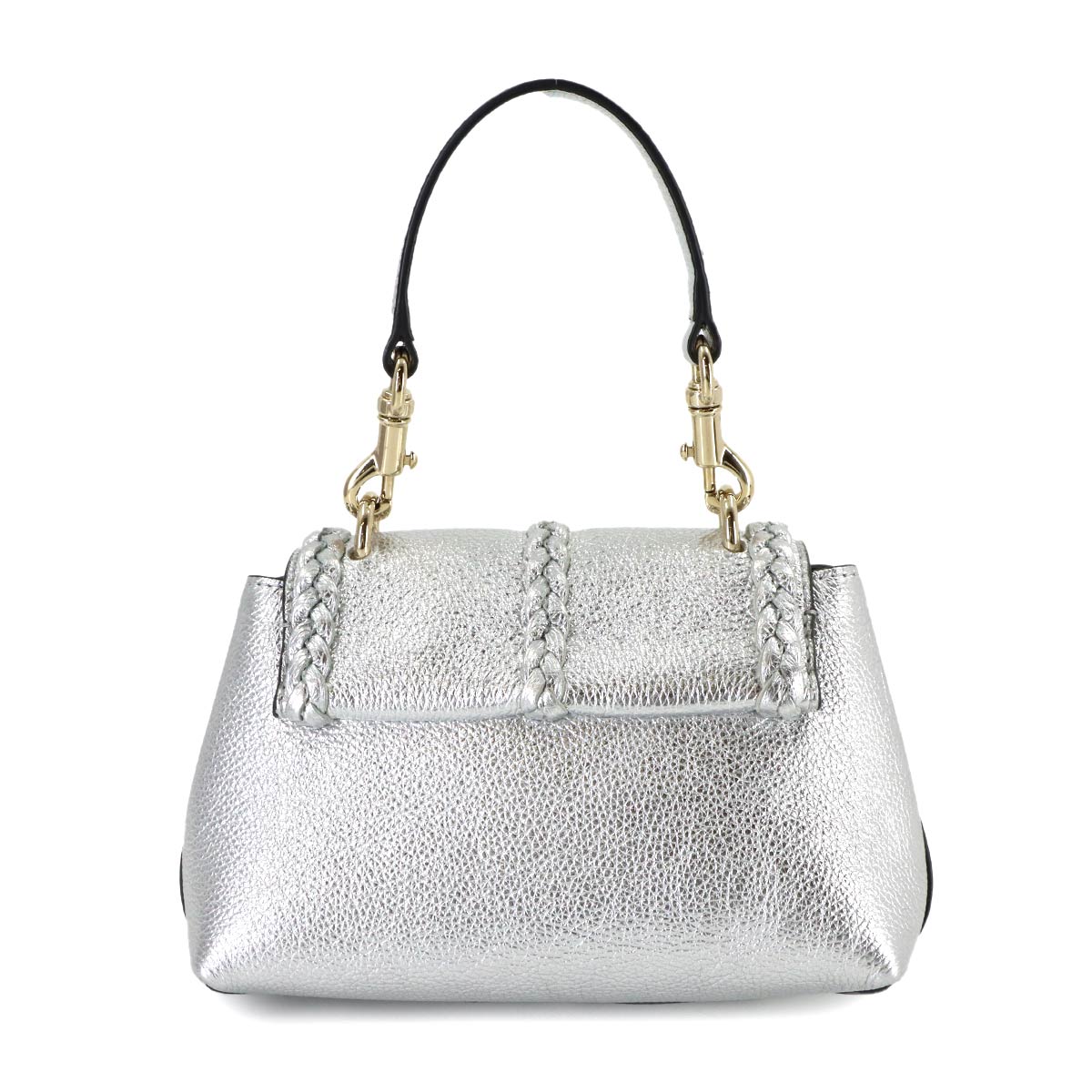Penelope Mini 2way Hand Shoulder Bag Leather Silver CHC23AS575