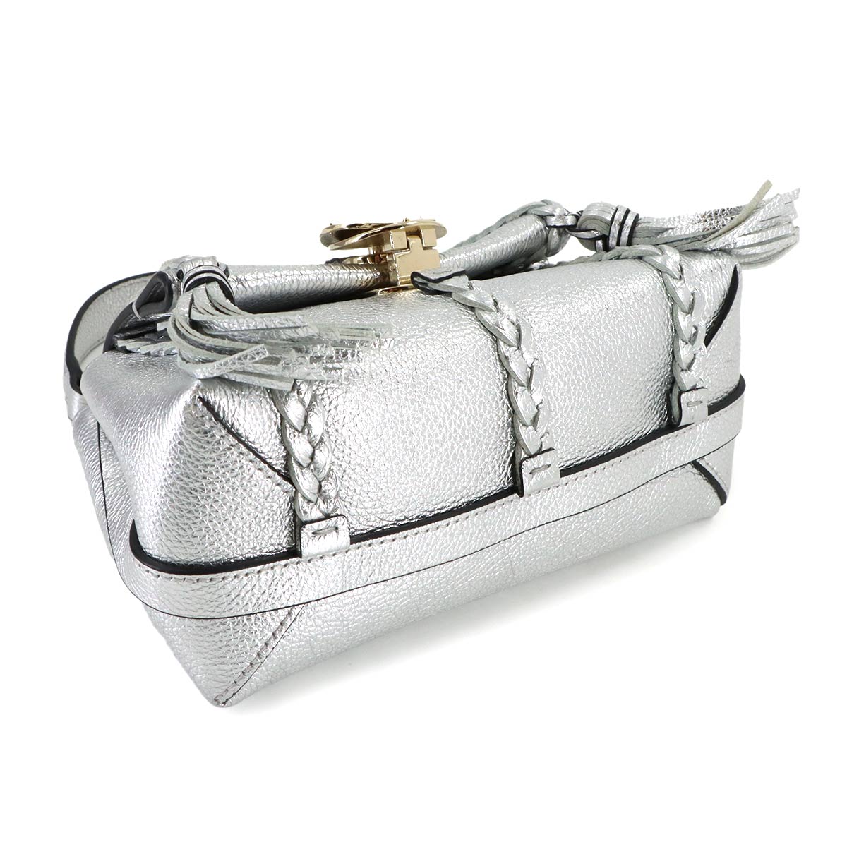 Penelope Mini 2way Hand Shoulder Bag Leather Silver CHC23AS575