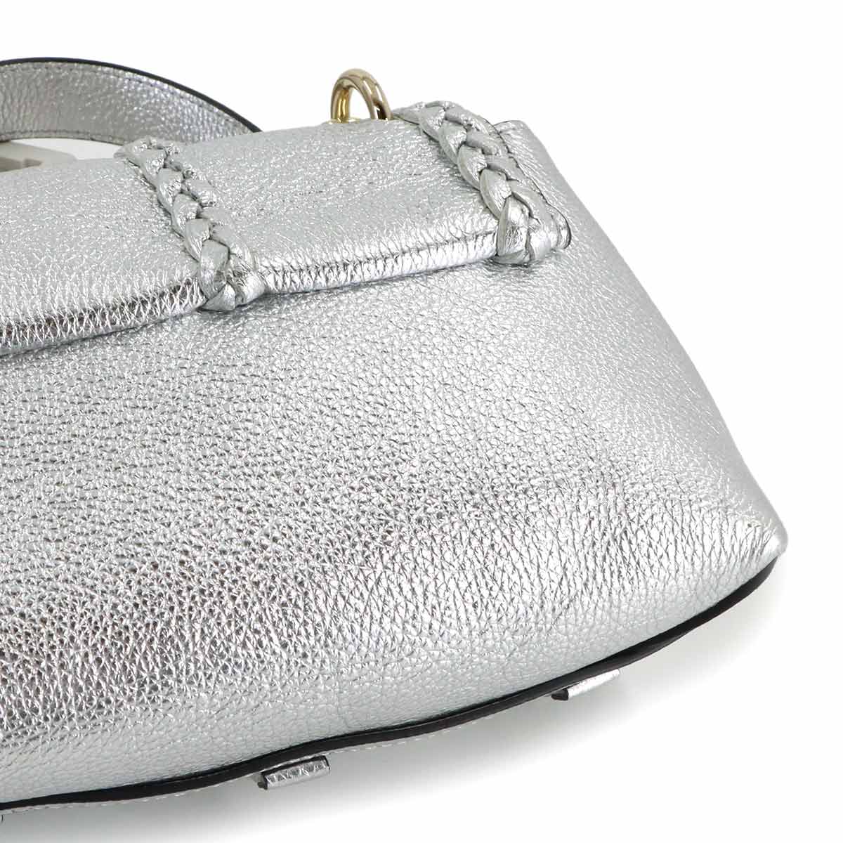 Penelope Mini 2way Hand Shoulder Bag Leather Silver CHC23AS575