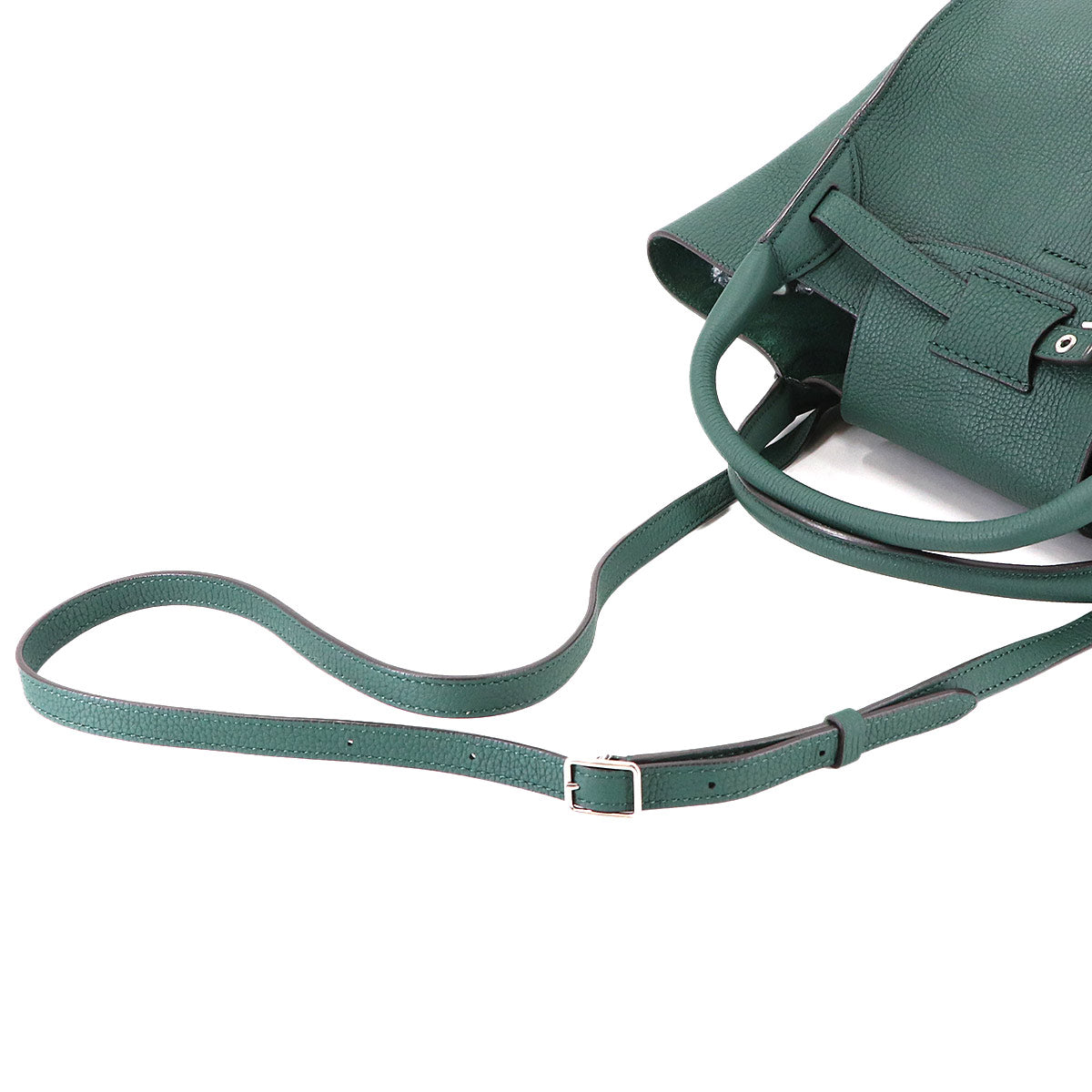 Big Bag Small With Longstrap Hand Shoulder Bag Leather Green