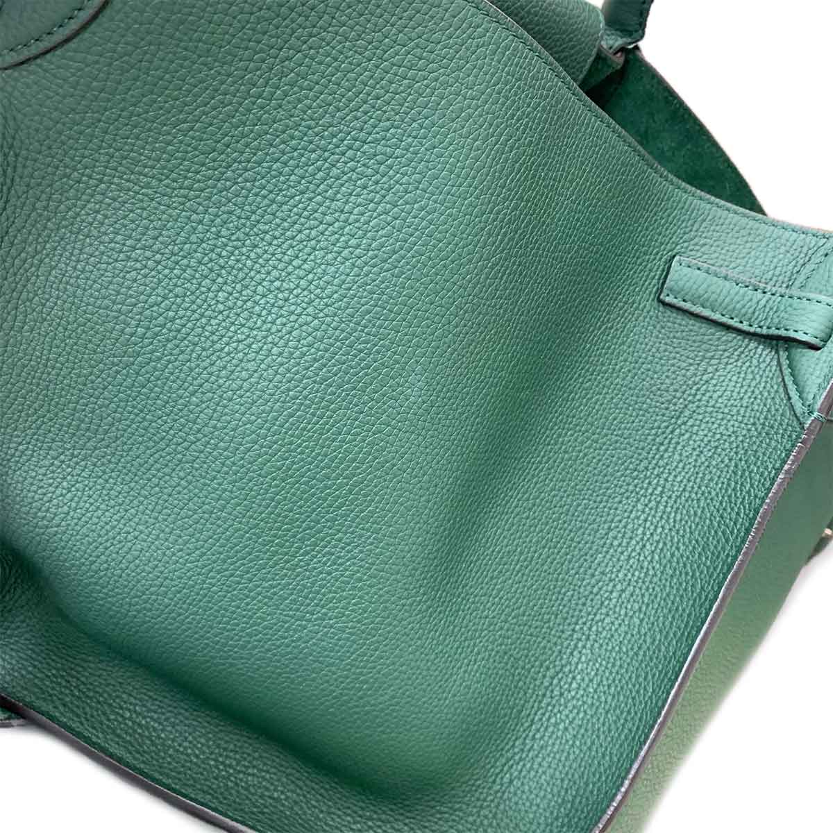 Big Bag Small With Longstrap Hand Shoulder Bag Leather Green