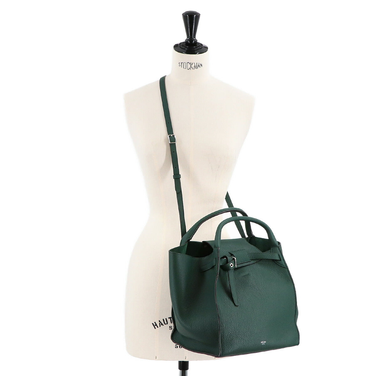 Big Bag Small With Longstrap Hand Shoulder Bag Leather Green