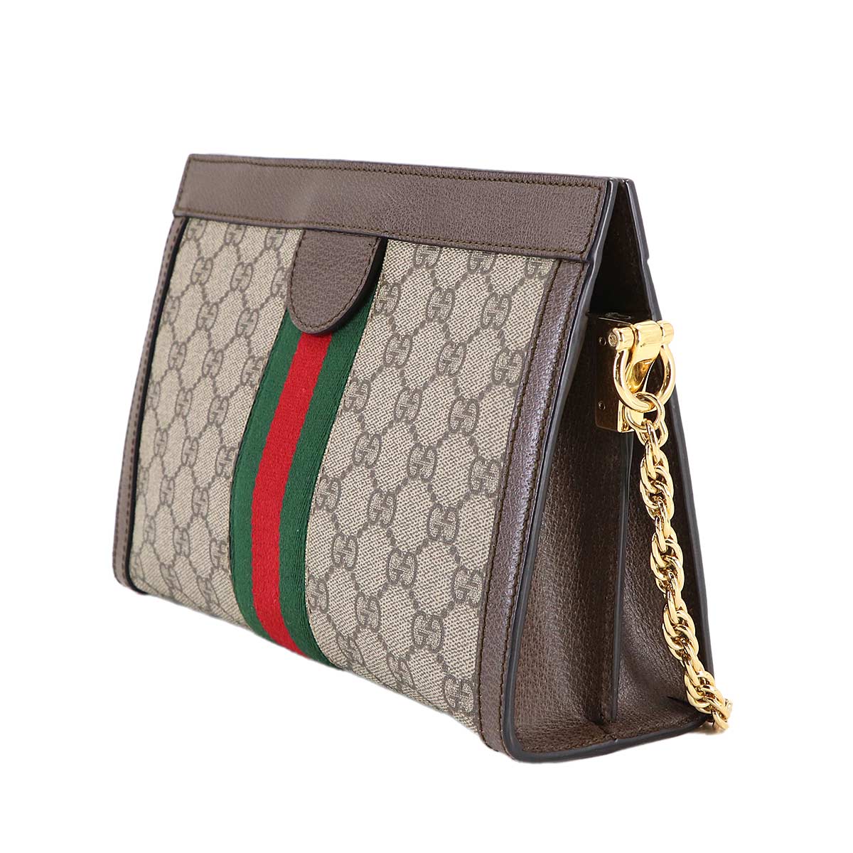 Ophidia Small Shoulder Bag GG Supreme Leather Beige 503877