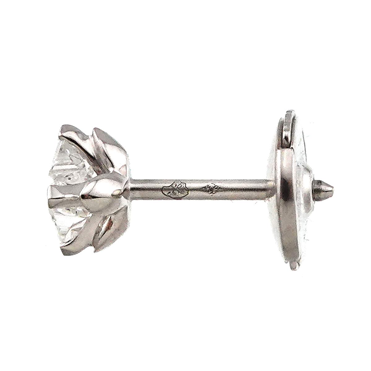 Diamond Earring Pierced 18K WG One Piece only