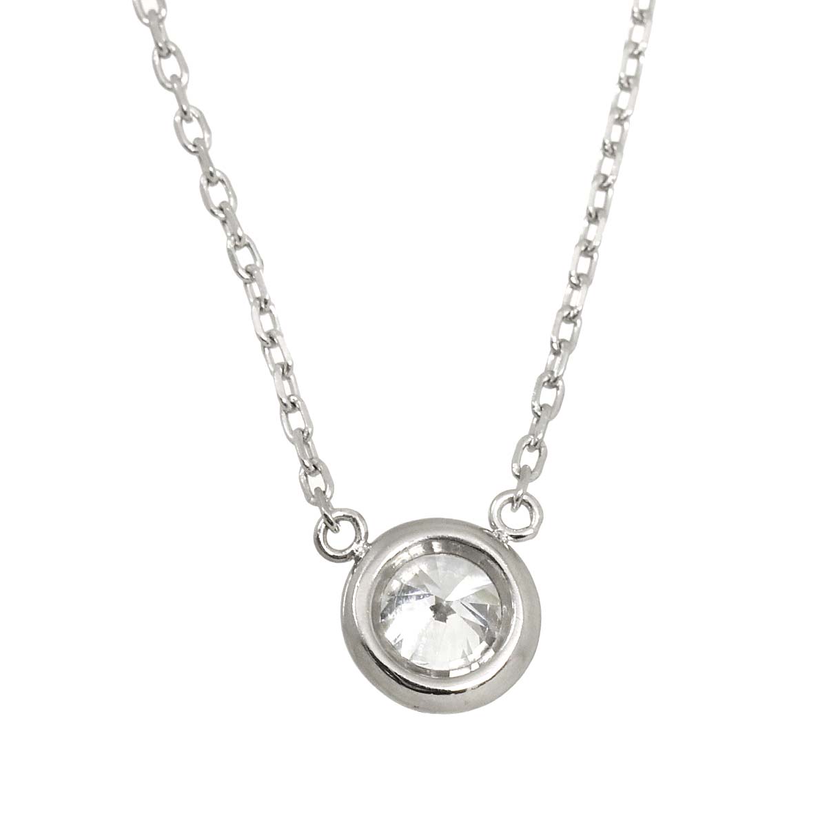Diamond 0.376ct Necklace Pt Platinum