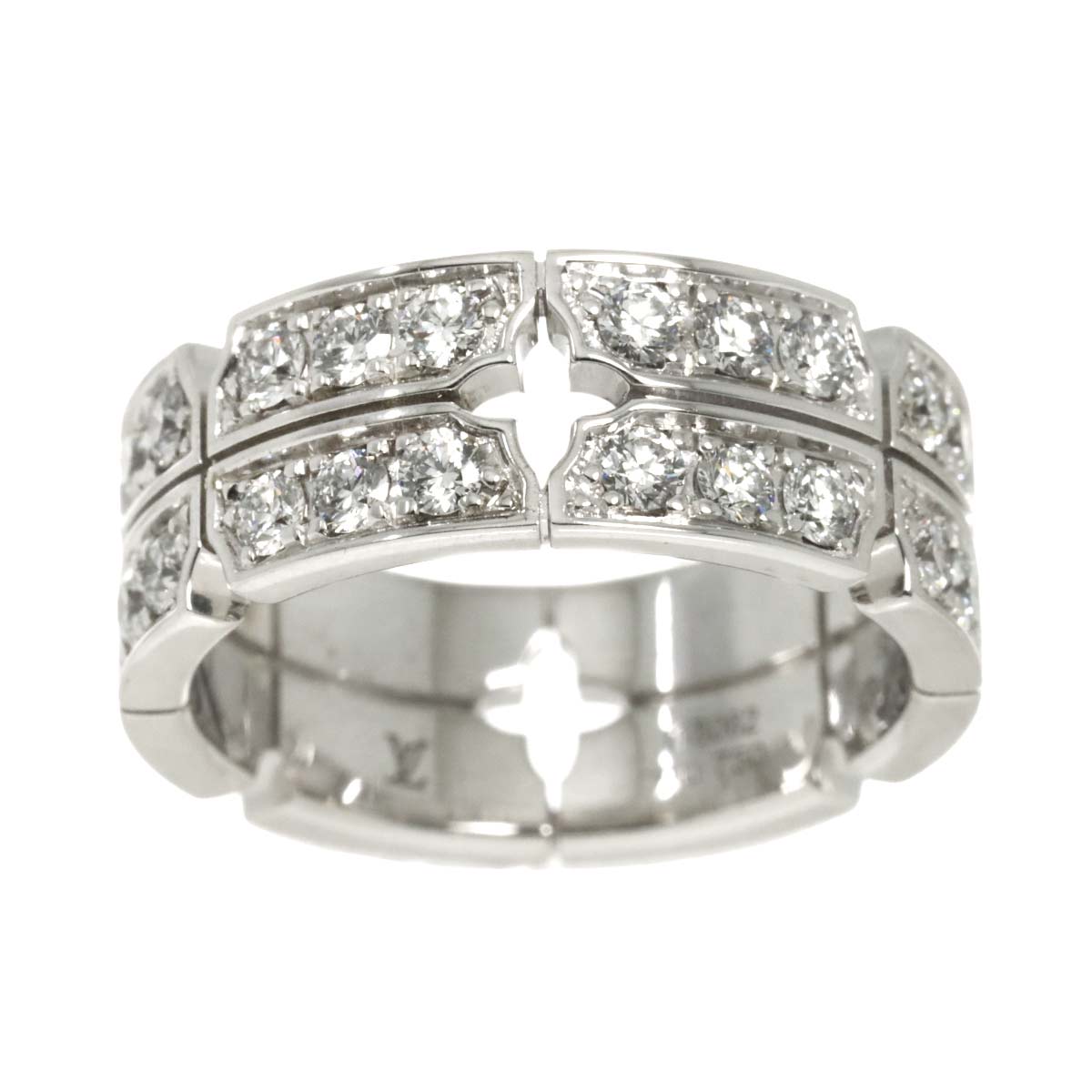 Diamond Ring 18K WG 750 size50 5.25(US)