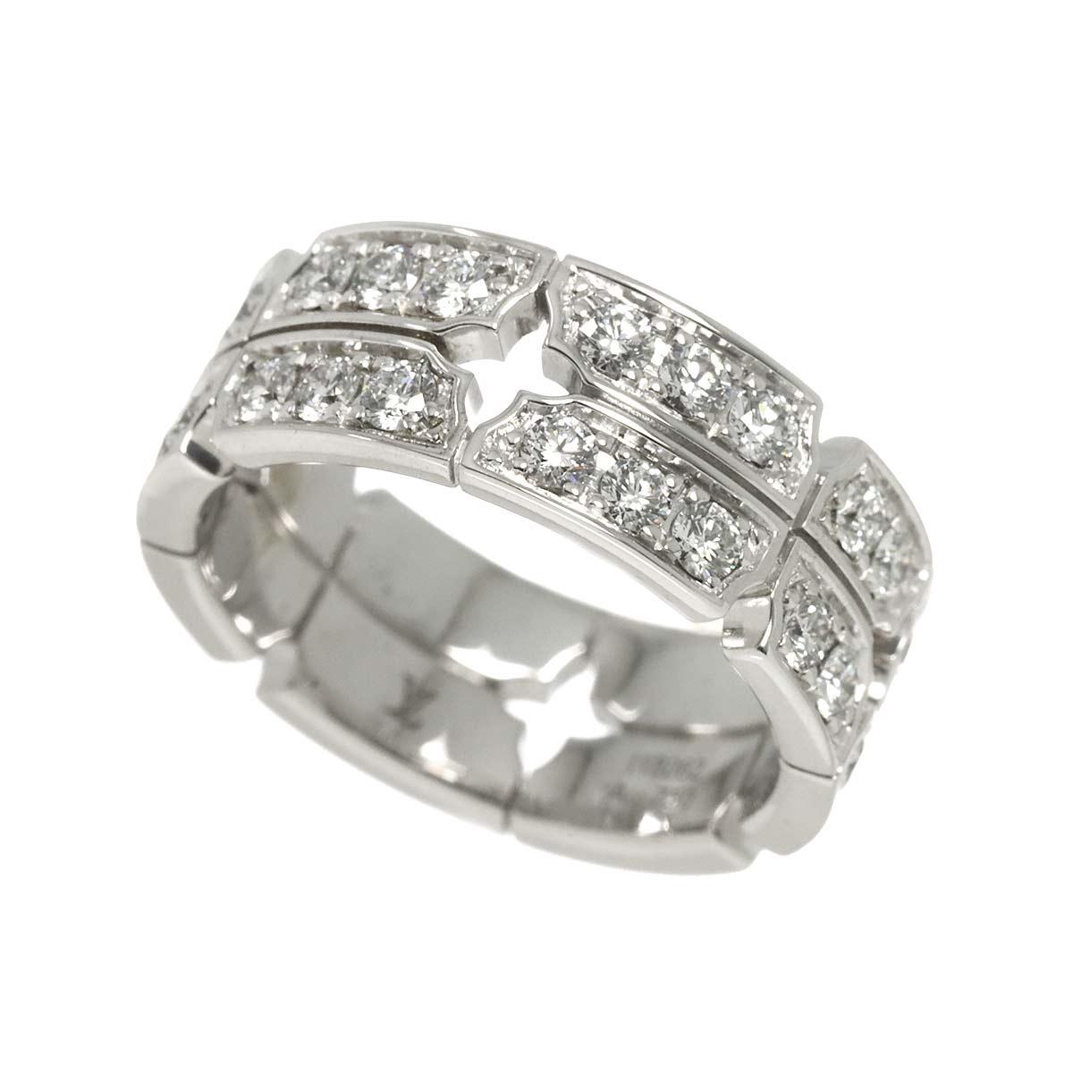Diamond Ring 18K WG 750 size50 5.25(US)