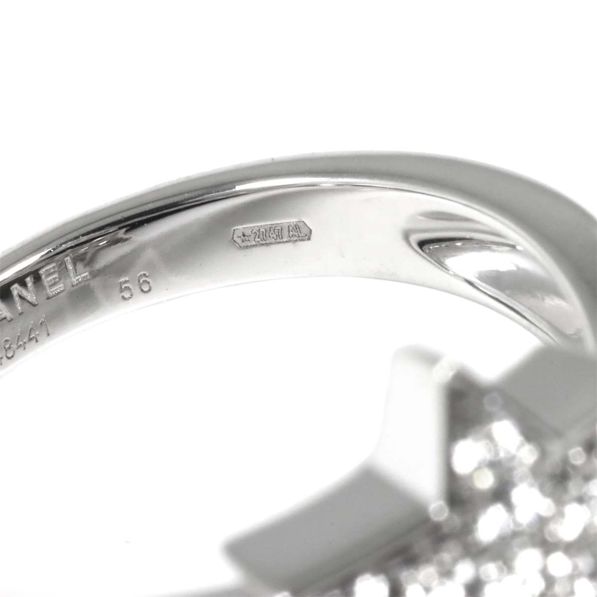 Comet Diamond Ring 18K White Gold 750 size56 7.5(US)