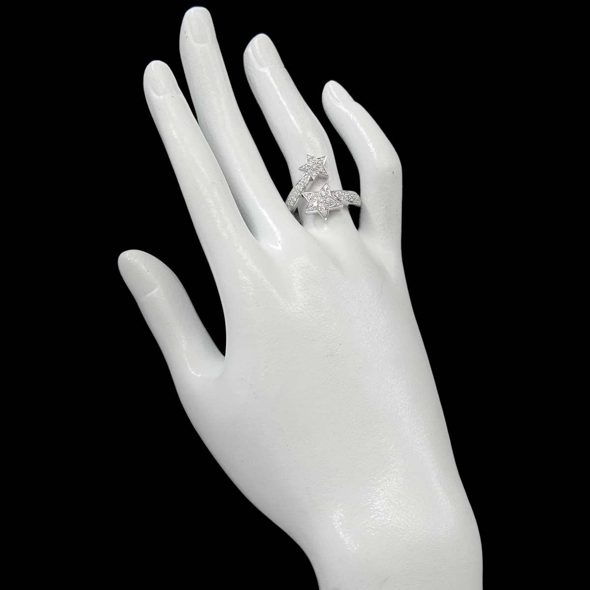 Comet Diamond Ring 18K White Gold 750 size56 7.5(US)