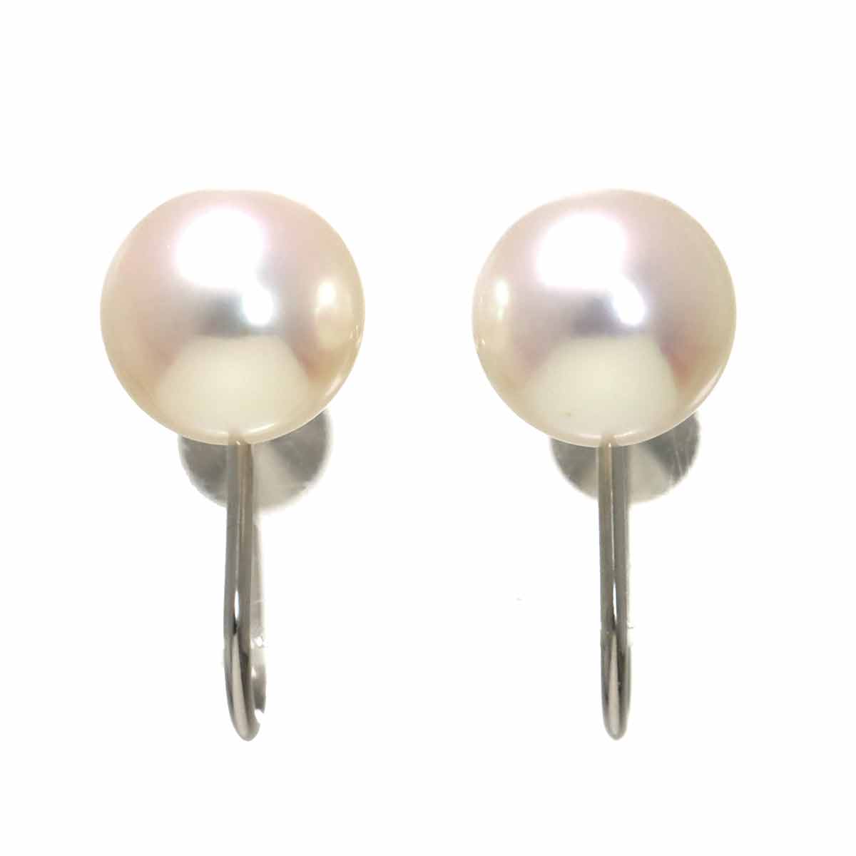 Akoya Pearl 7.3mm Earrings 18K WG 750