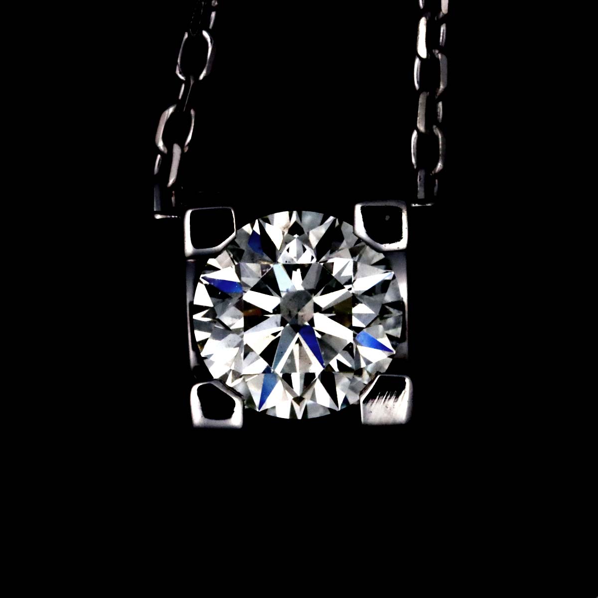 C De Diamond 0.50ct D/VVS1/3EX Necklace 18K WG 750