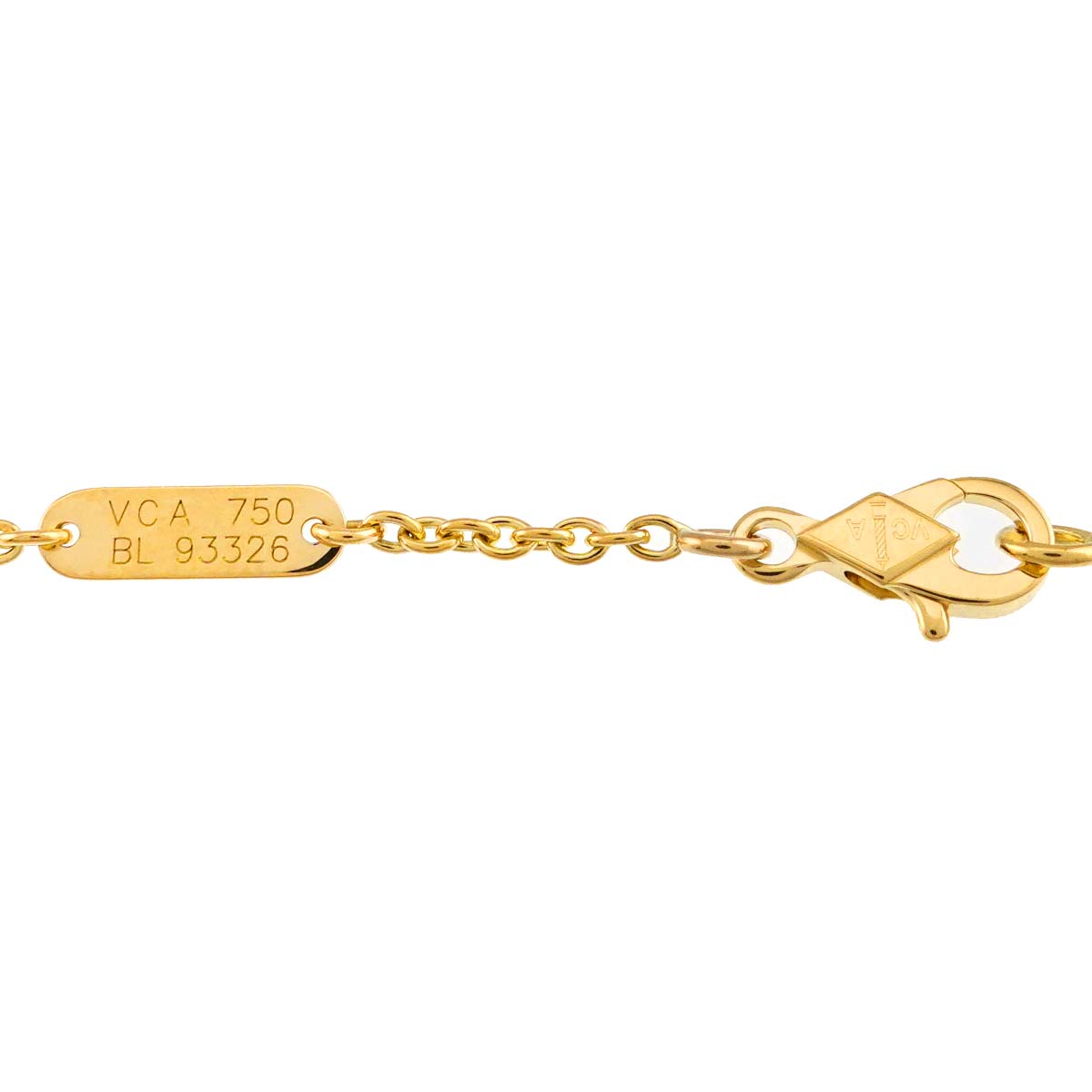 Pure Alhambra MOP Necklace 18K YG 750