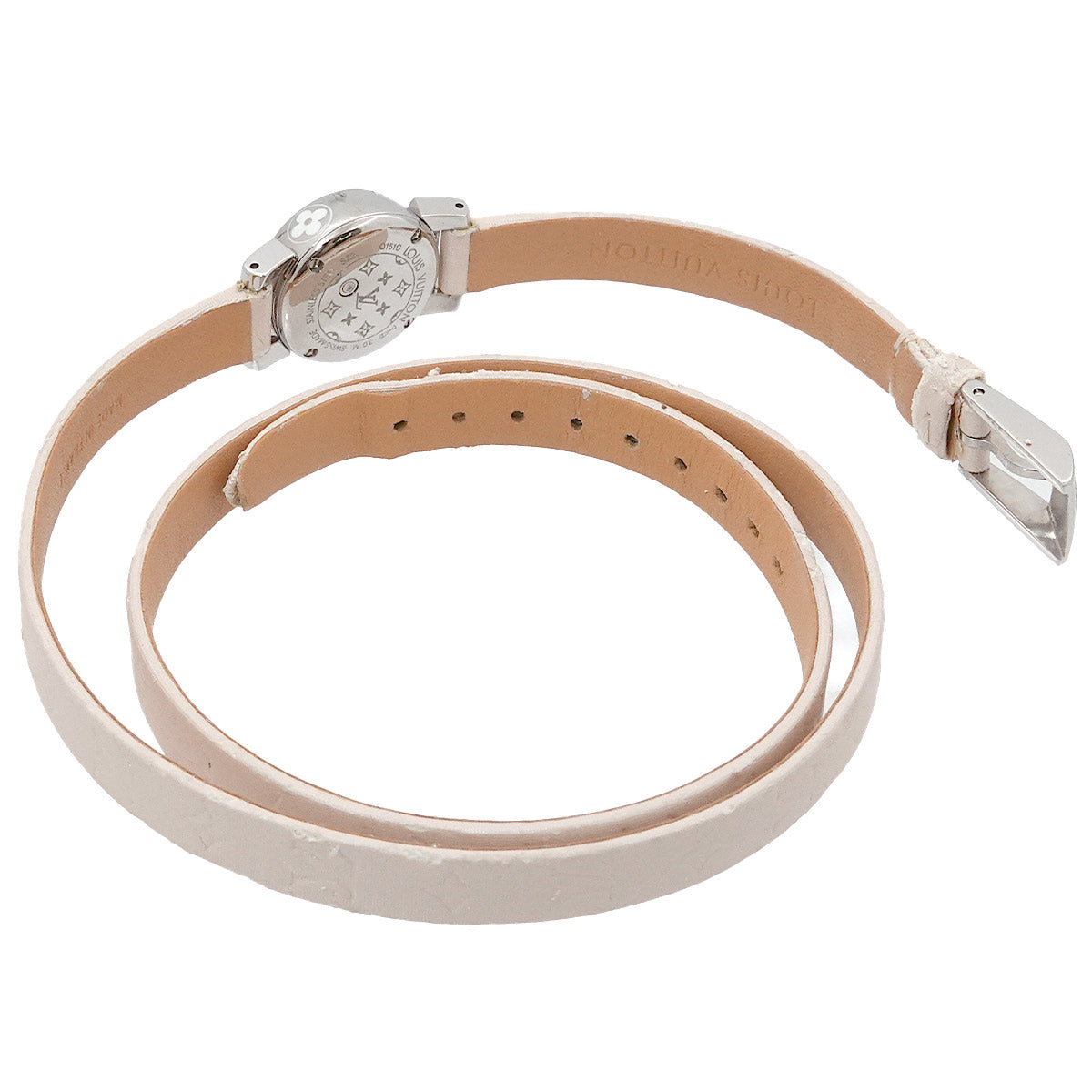 Tambour bijou Q151C Quartz White Shell Dial Ladies