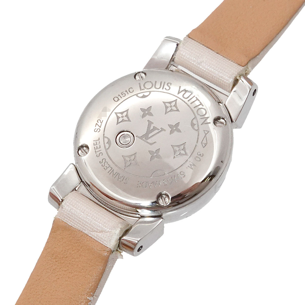 Tambour bijou Q151C Quartz White Shell Dial Ladies