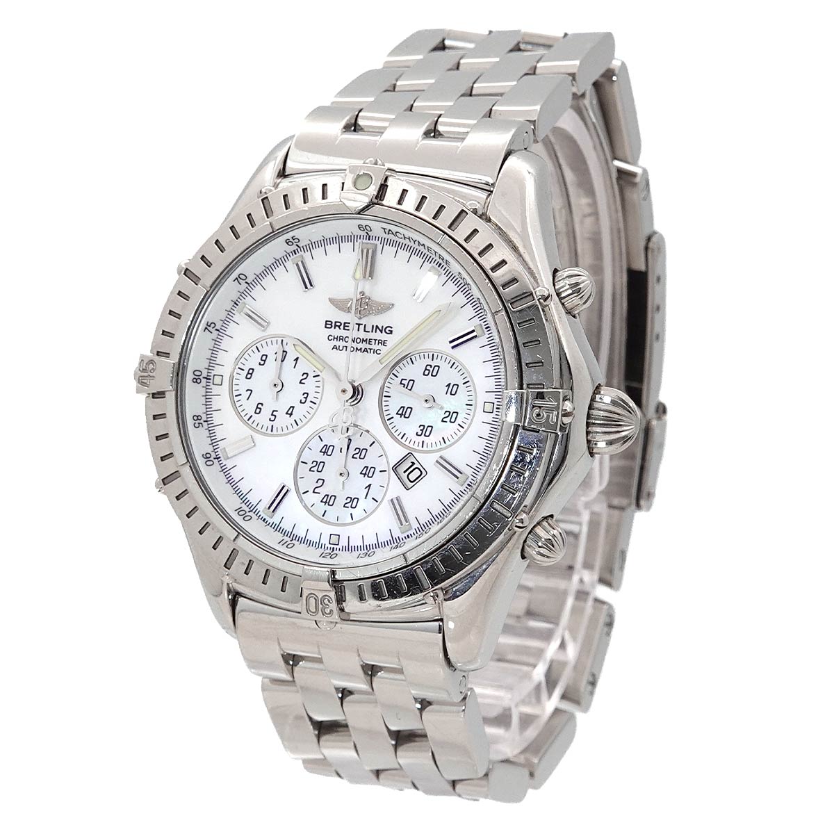 Shadow Flyback A35312 Chronograph Date White Shell Dial