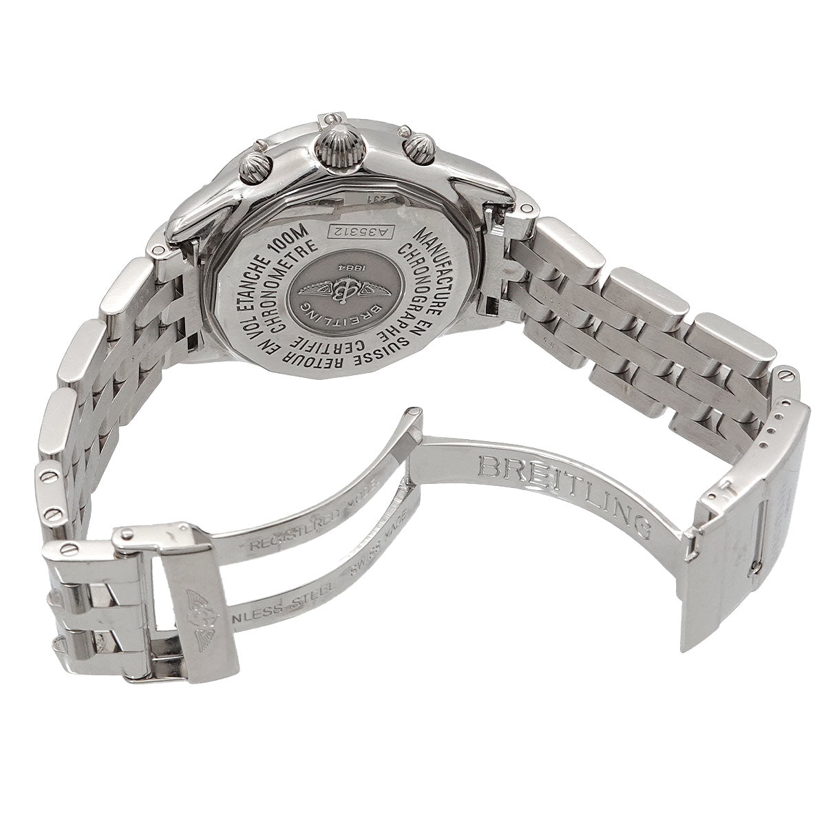 Shadow Flyback A35312 Chronograph Date White Shell Dial