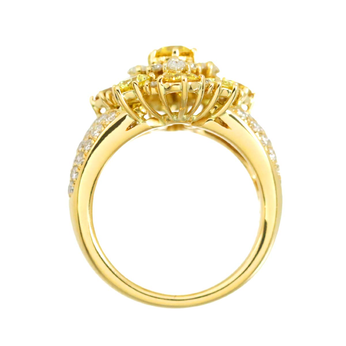 Diamond 1.39ct/1.76ct Ring 18K YG Yellow Gold 750 Size5.5-5.75(US)