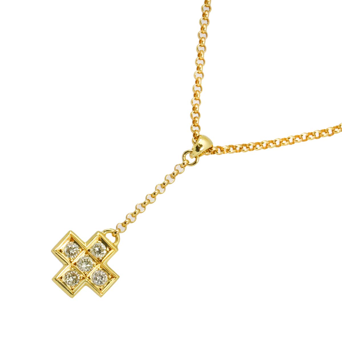 Diamond 0.20ct Necklace 18K YG Yellow Gold 750