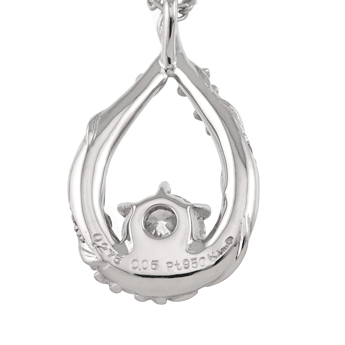 Diamond 0.275ct G/VS2/3EX Diamond 0.05ct Necklace Platinum