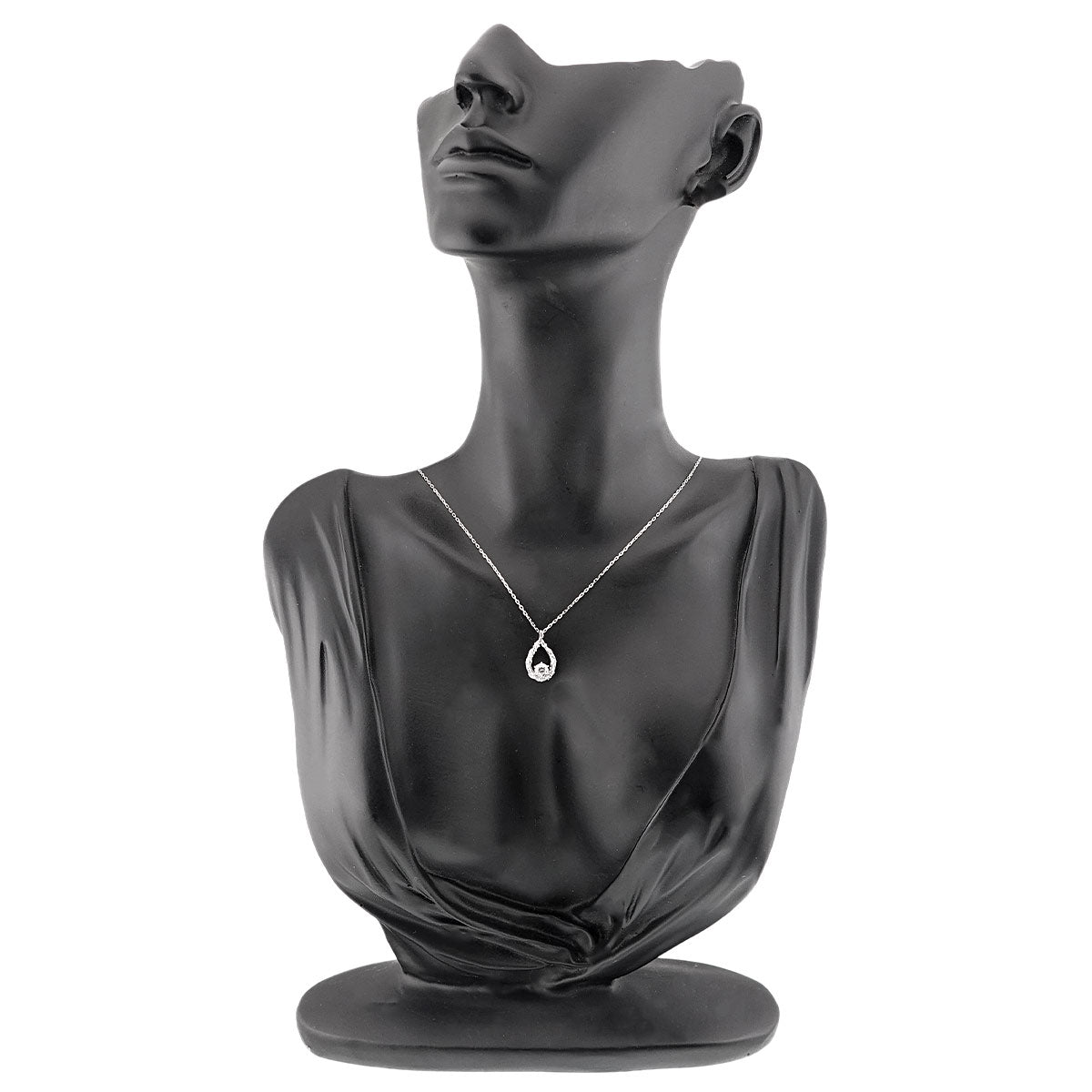 Diamond 0.275ct G/VS2/3EX Diamond 0.05ct Necklace Platinum
