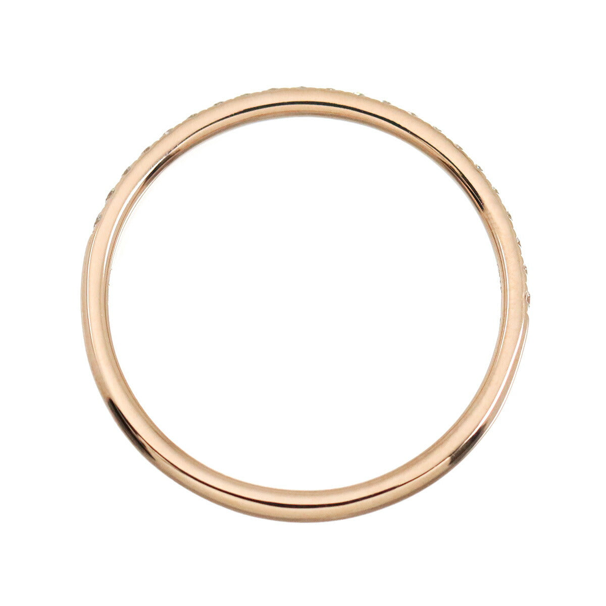 Diamond 0.10ct Ring 18K PG Pink Gold 750 Size7.25(US)