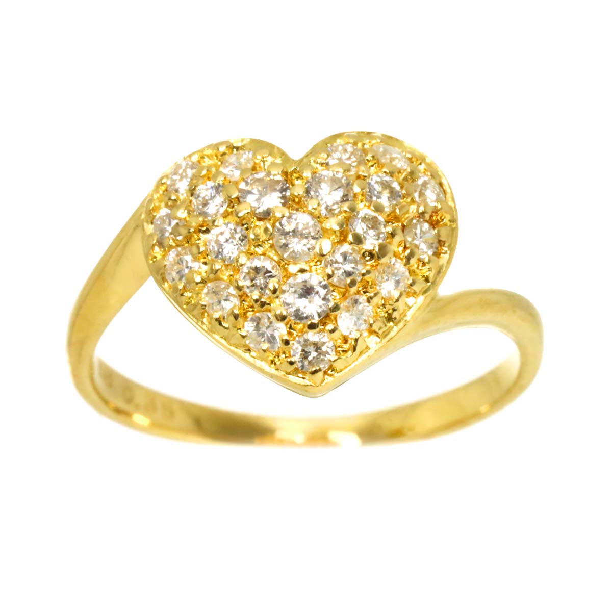 Diamond 0.35ct Ring 18K YG Yellow Gold 750 Sie2.5-2.75(US)